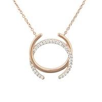 Argento Rose Gold Open Circle Necklace