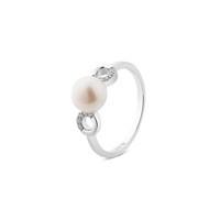 Argento Outlet Circle & Pearl Ring