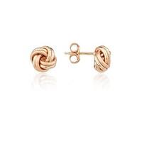 Argento Rose Gold Knot Stud Earrings