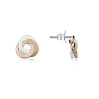 Argento Three Ring Mixed Metal Studs