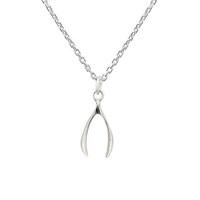 Argento Silver Wishbone Necklace