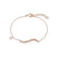 Argento Rose Gold Crystal Wave Bracelet