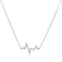Argento Crystal Heart Rate Necklace