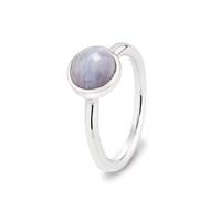 Argento Blue Agate Circle Ring