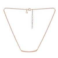 Argento Rose Gold Curved Bar Necklace