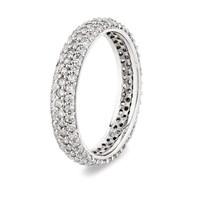 Argento Silver Pave Band Stacking Ring