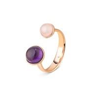 argento outlet amethyst and rose circles ring