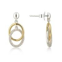 Argento Silver & Gold Circle Earrings