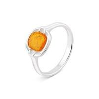 Argento Outlet Amber Curved Square Ring