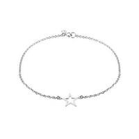 Argento Silver Open Star Anklet