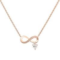 Argento Rose Gold Infinity Drop Necklace