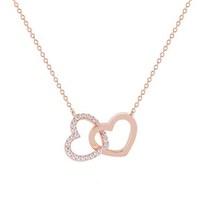 Argento Rose Gold Interlocking Hearts Necklace