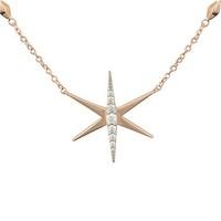 Argento Rose Gold Spiked Star Necklace