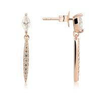 argento rose gold bar earrings