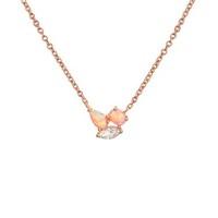 Argento Rose Gold & Pink Opal Cluster Necklace