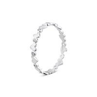 Argento Silver Heart Stacking Ring