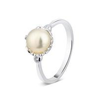 Argento Dotted Border Pearl Ring