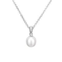 Argento Round Pearl Drop Necklace
