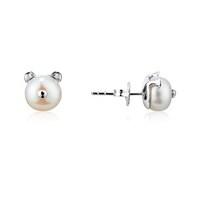 Argento Panda Pearl Stud Earrings