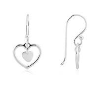 Argento Floating Heart Earrings