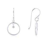 Argento Floating Stone Circle Drop Earrings