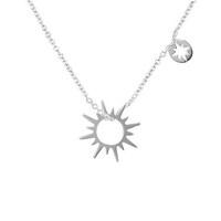 argento silver sun necklace