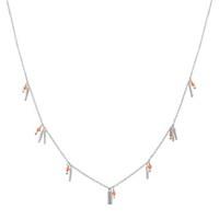 Argento Orange Cluster Drop Necklace