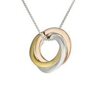 Argento Three Ring Mixed Metal Necklace