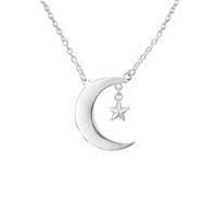 Argento Moon and Star Necklace