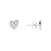 Argento Shimmering Hearts Studs