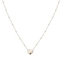 Argento Rose Gold Champagne Heart Necklace