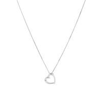 Argento Single Crystal Heart Necklace