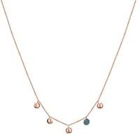 argento rose gold turquoise circle drop necklace