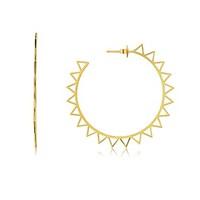 argento gold sun hoop earrings