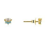 argento turquoise gold studs