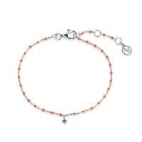 argento orange beaded bracelet