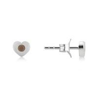 Argento Rose Gold Mix Heart Studs