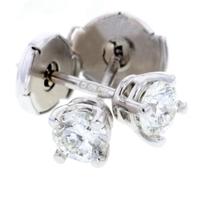 Arctic Circle Diamonds 18ct White Gold 0.50ct Diamond Round Single Stone Studs UKE234850