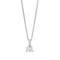 Arctic Circle Diamonds 18ct White Gold 0.50ct Three Claw Solitaire Diamond Pendant UKP3174/50