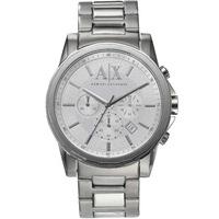 Armani Exchange Mens Silver Chronograph Bracelet Watch AX2058