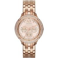 Armani Exchange Ladies Rose Gold Plated Bracelet Watch AX5406