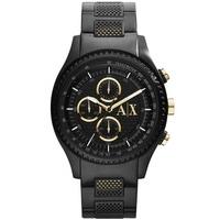 Armani Exchange Mens Black Chronograph Bracelet Watch AX1604