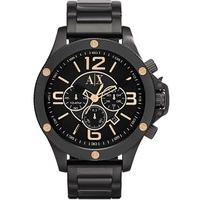Armani Exchange Mens Black Chronograph Bracelet Watch AX1513