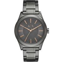 armani exchange mens gunmetal bracelet watch ax2330