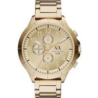 Armani Exchange Mens Gold Plated Chronograph Bracelet Watch AX1752
