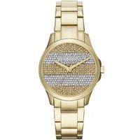 Armani Exchange Ladies Gold Plated Stone Dial Bracelet Watch AX5242