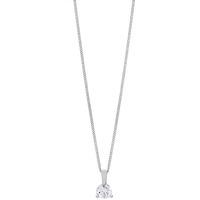 Arctic Circle Diamonds 18ct White Gold 0.25ct Three Claw Solitaire Diamond Pendant UKP3174/25