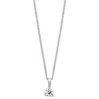 Arctic Circle Diamonds 18ct White Gold 0.20ct Three Claw Solitaire Diamond Pendant UKP3174/20