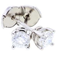 Arctic Circle Diamonds 18ct White Gold 0.70ct Diamond Round Single Stone Studs UKE234870