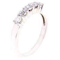 arctic circle diamonds 18ct white gold 050ct diamond five stone ring u ...